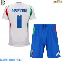 Camisa de time de futebol Itália Giacomo Raspadori #11 Replicas 2º Equipamento Infantil Europeu 2024 Manga Curta (+ Calças curtas)